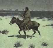 Frederic Remington The Luckless Hunter (mk43) oil on canvas